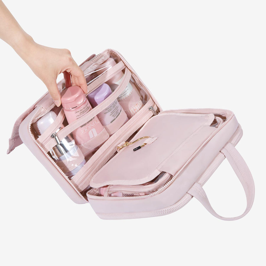 Pink Puffy Modular Travel Organizer for Toiletries - Bagsmart