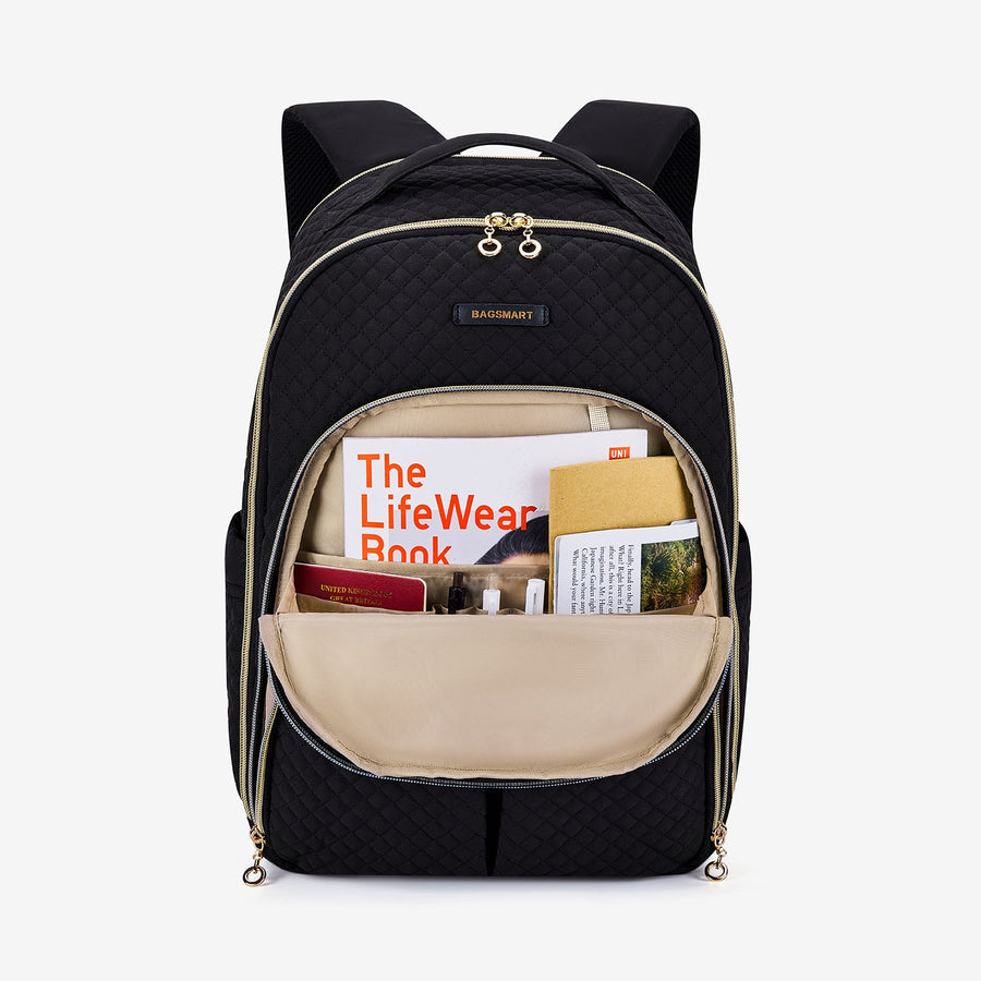 Bonchemin Black Laptop Backpacks for Women