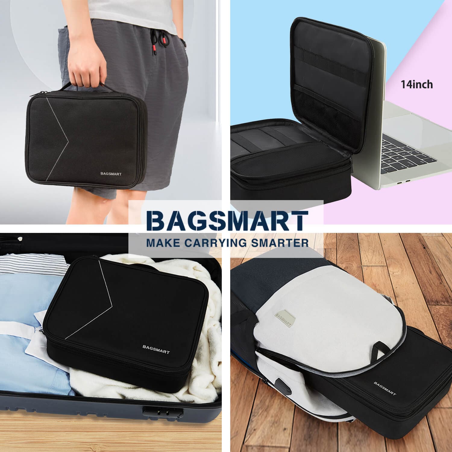 BAGSMART Electronic Organizer Large Travel Cable Bag Cord