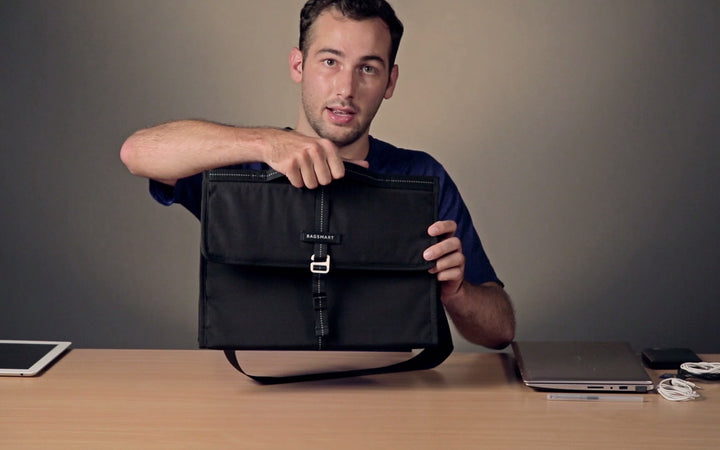 YouTube Video of BAGSMART Portable Slim Laptop Briefcase Travel Electronics Case & Laptop Bag