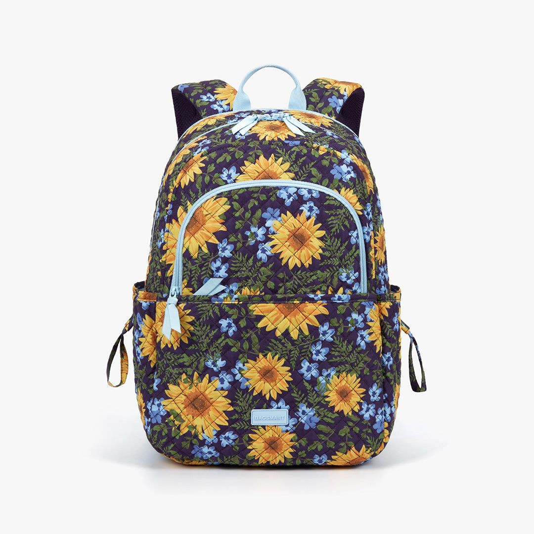 Floral Embroidered Backpack Purse Waterproof Nylon Shoulder - Temu