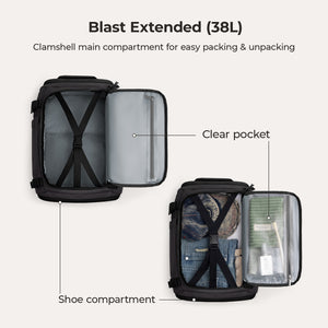 Blast-Quick Access 28L-38L Carry On Travel Backpack - BAGSMART