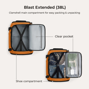 Blast-Quick Access 28L-38L Carry On Travel Backpack - BAGSMART