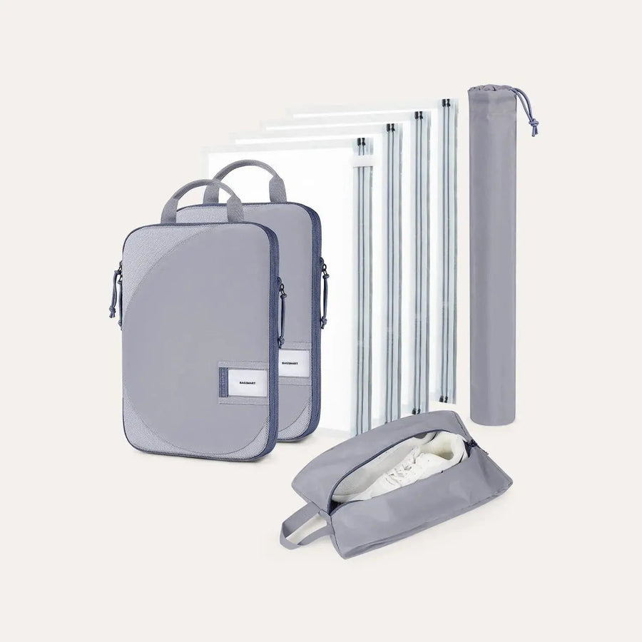 8 PCS Compression Packing Cubes Travel Smart And Save Space Bagsmart 8 pcs compression packing cubes travel smart and save space bagsmart