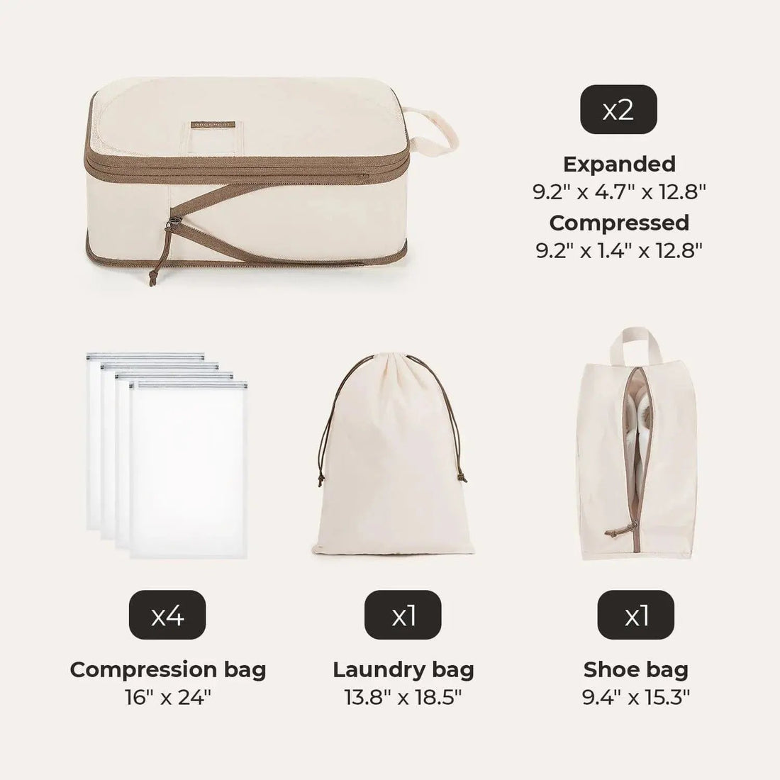 8 PCS Compression Packing Cubes -Travel Smart and Save Space | Bagsmart ...