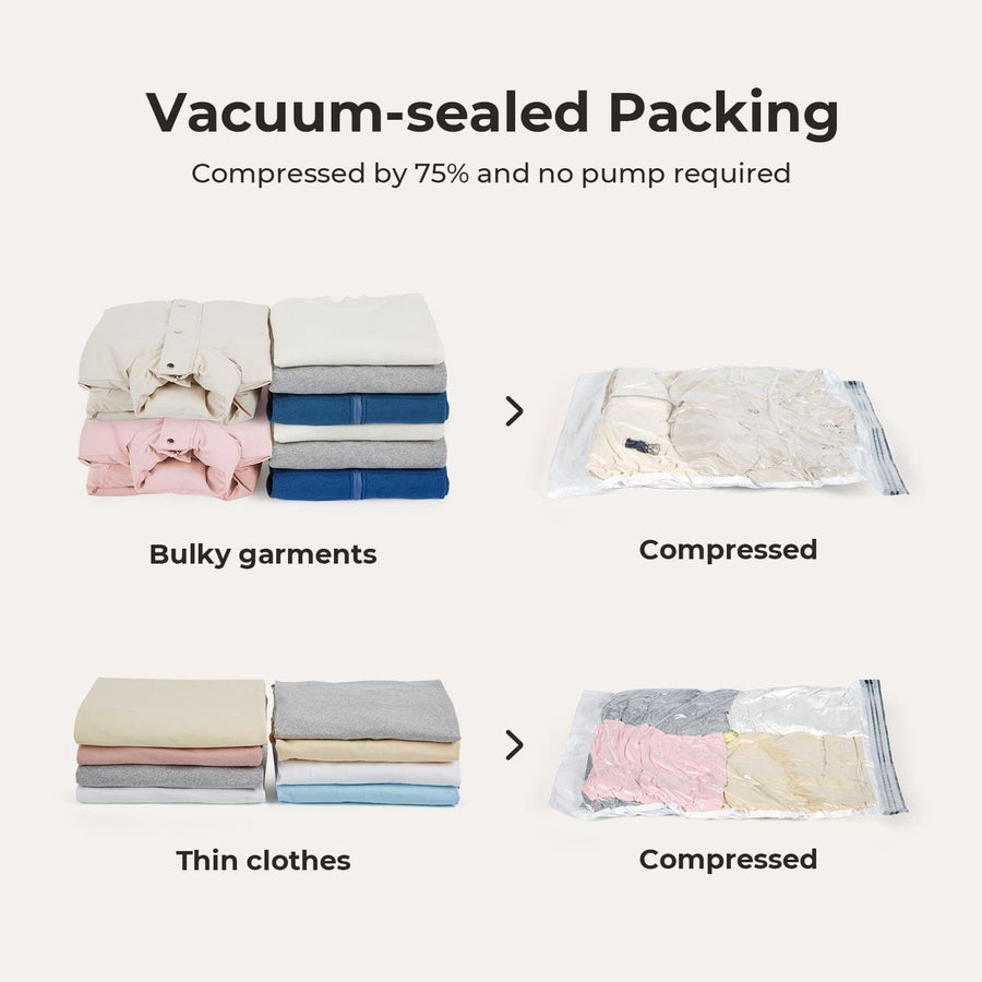 8PCS Compression Packing Cubes with Vacuum-Sealed Packing