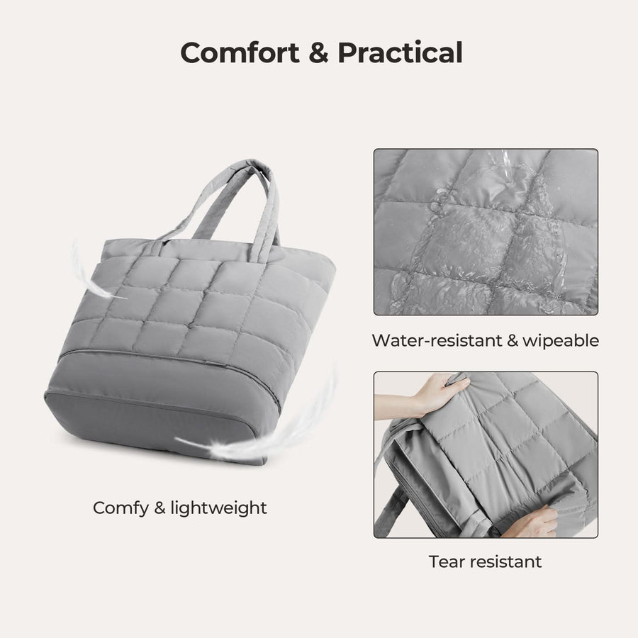 Bagsmart Expandable Puffer Travel Tote Bag