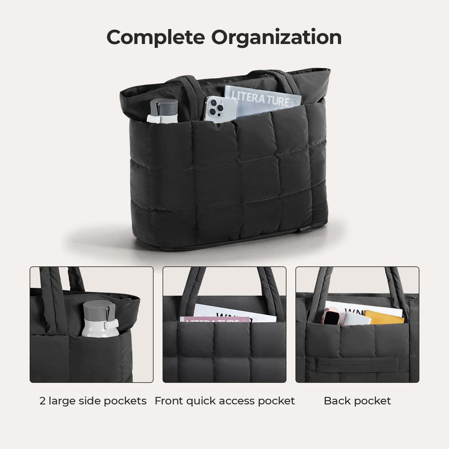 Bagsmart Expandable Puffer Travel Tote Bag