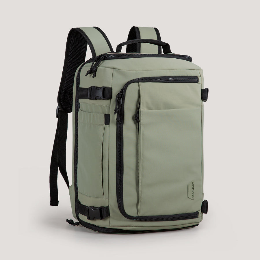 Best Mossy Backpack for Airplane Travel with 4 Carrying Modes