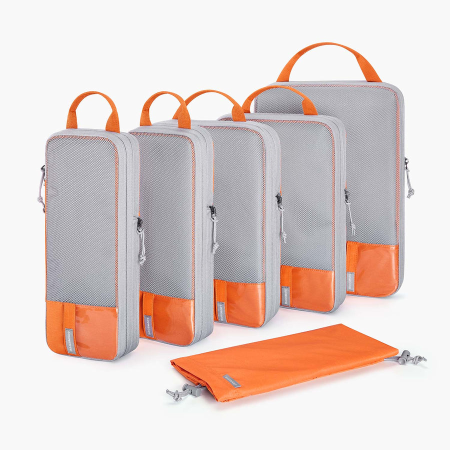 Compression packing cubes：Lightweight travel packing organizers for carry-on suitcases