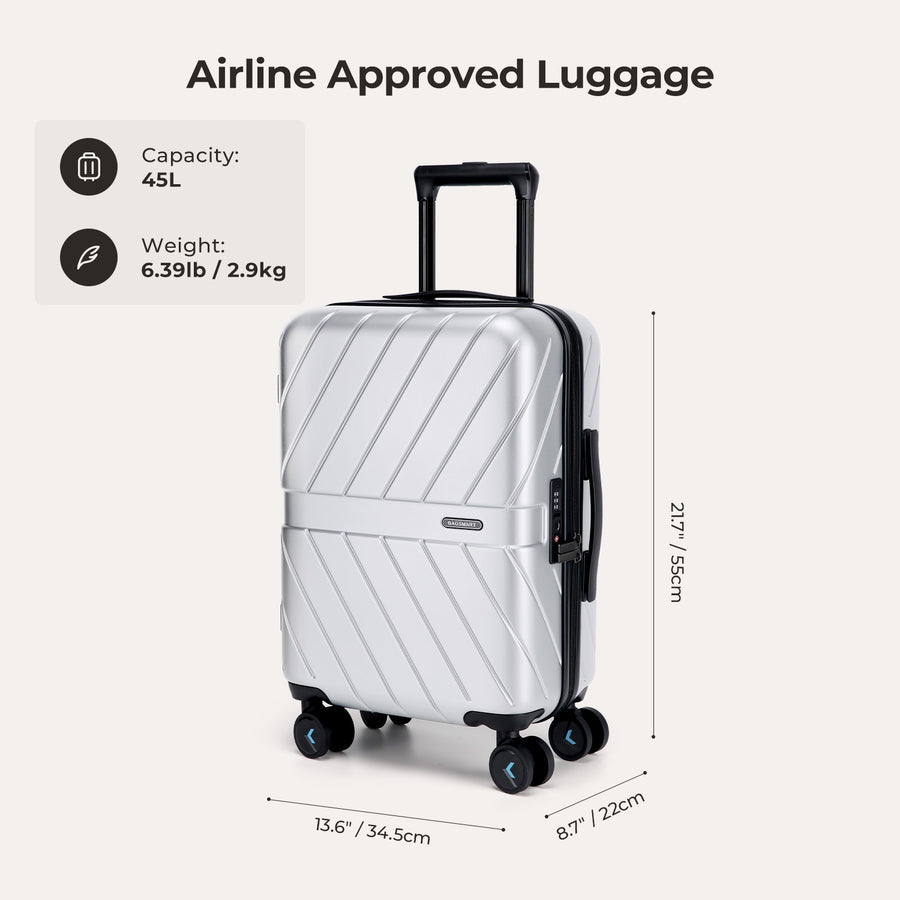 Daren 20 Inch Lightweight Hardside Carry-On Suitcase