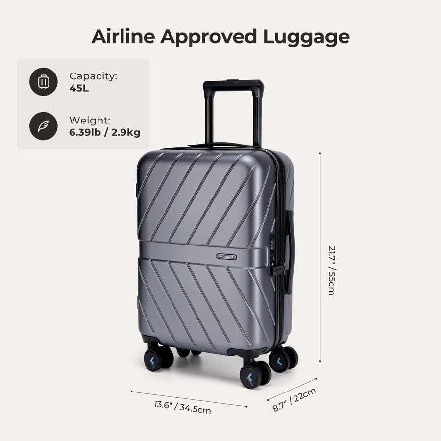 Daren 20 Inch Lightweight Hardside Carry-On Suitcase