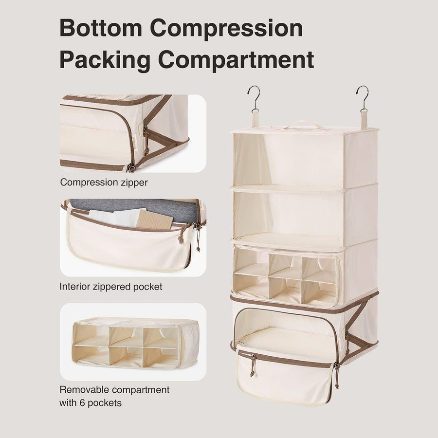 Hanging Foldable Compression Packing Cubes
