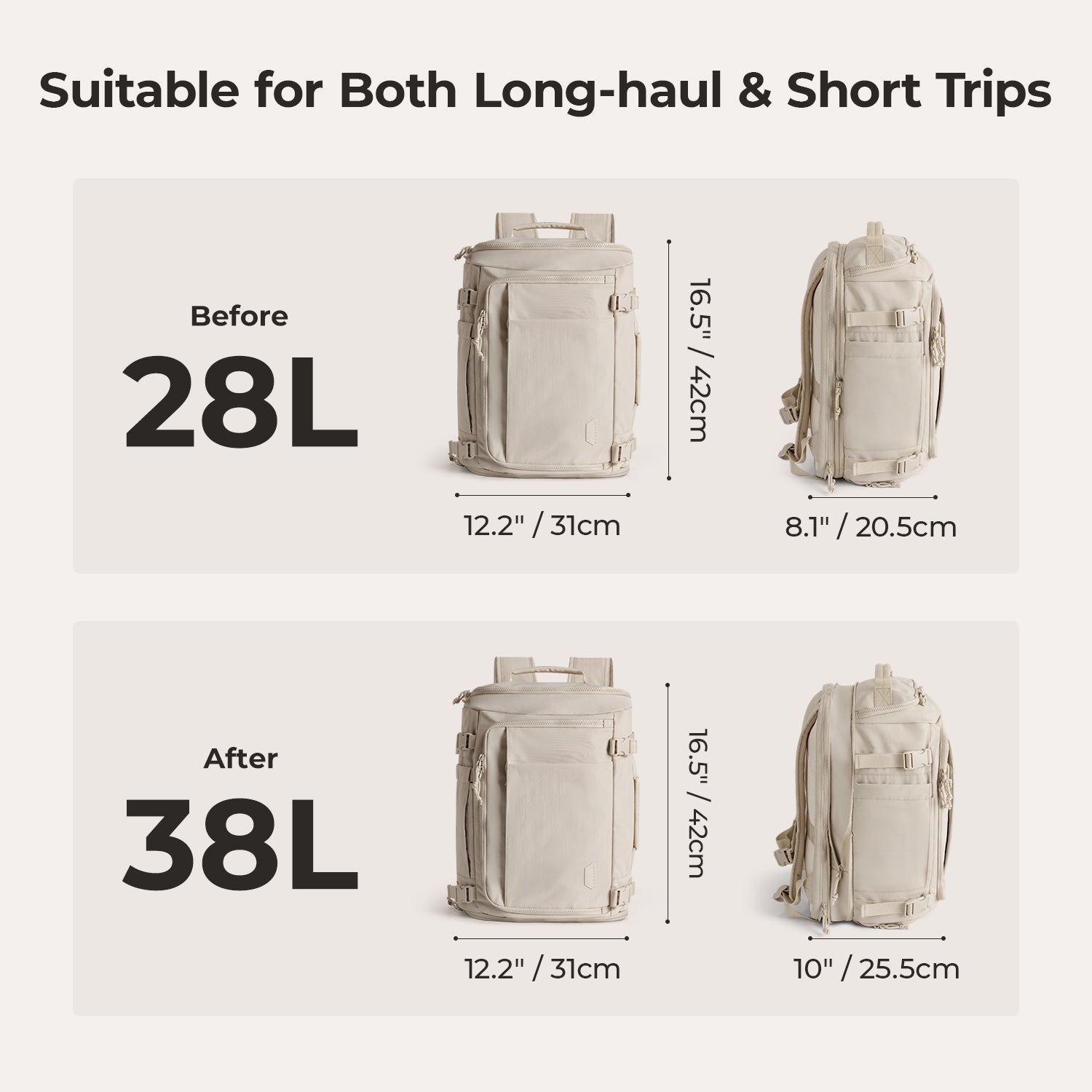 Blast Quick Access 28L-38L Carry On Travel Backpack