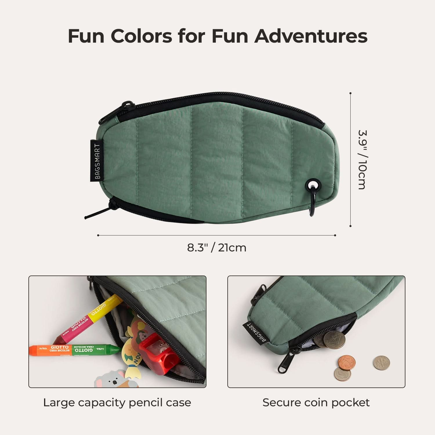 Walker 14L Featherlight Color Block Kids Backpack with Pencil Case - BAGSMART