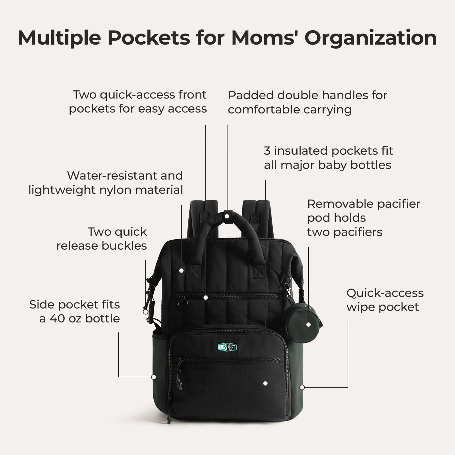 Walker 25L Featherlight Travel Diaper Backpack