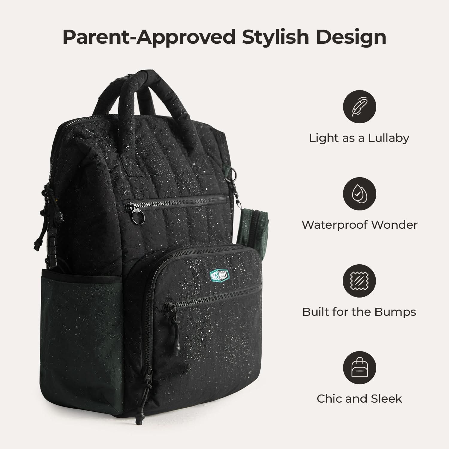 Walker 25L Featherlight Travel Diaper Backpack - BAGSMART