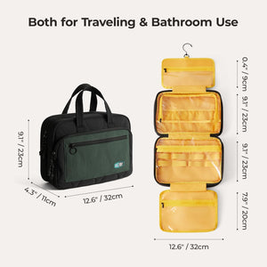 Walker Hanging Travel Toiletry Bag with Waterproof Compartment - BAGSMART