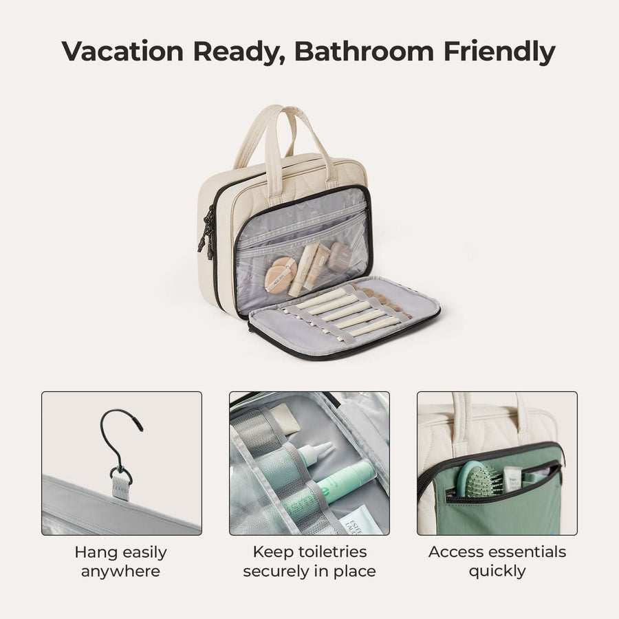 Walker Hanging Travel Toiletry Bag with Waterproof Compartment