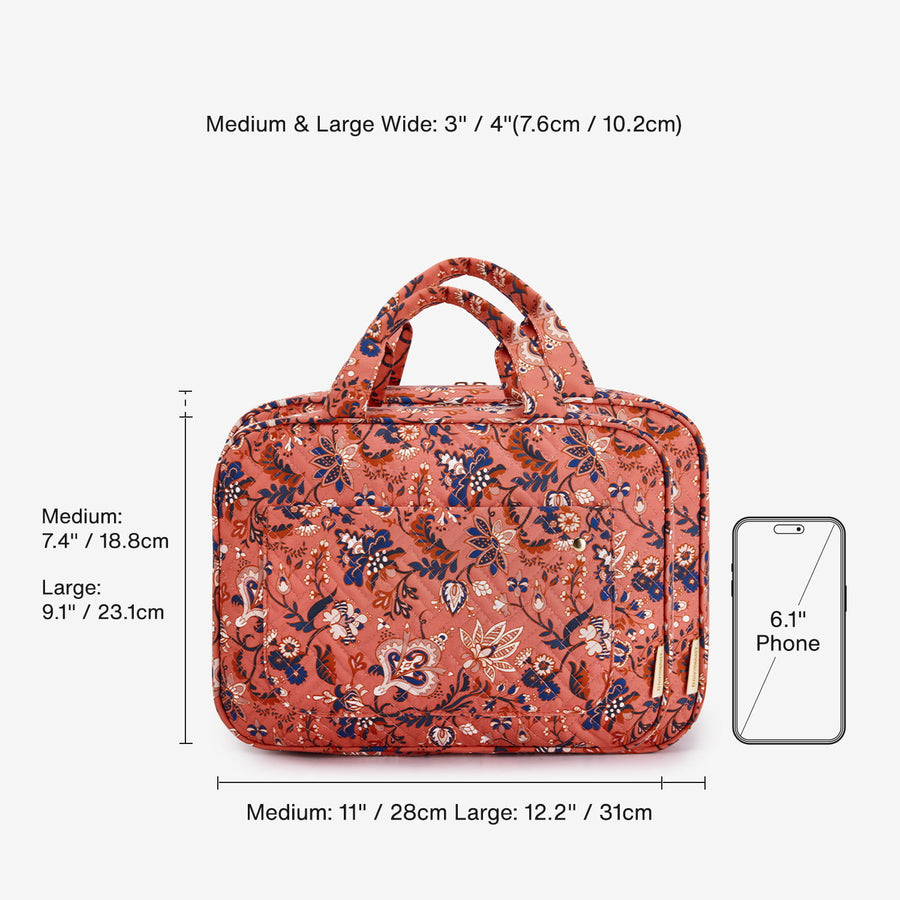 Bonchemin Red Floral The Space Saver Toiletry Bag