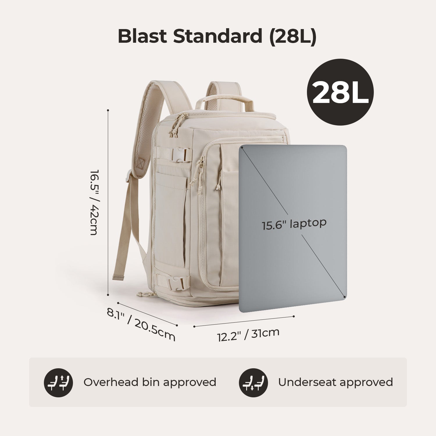 Blast-Quick Access 28L-38L Carry On Travel Backpack - BAGSMART