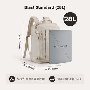 Blast Quick Access 28L-38L Carry On Travel Backpack