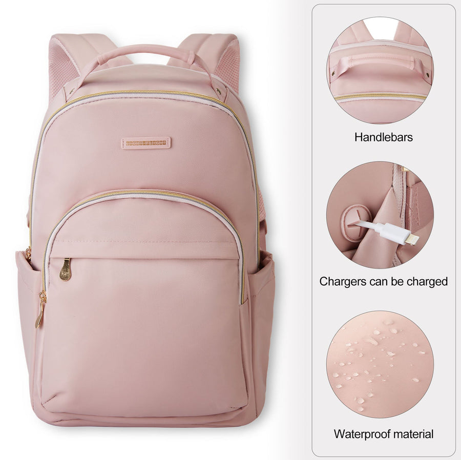 LIGHT FLIGHT Laptop Backpack for Women Computer Bag 15.6 Casual Notebook  Back packs for Work Travel Business Trip College, Practical Gift for Women