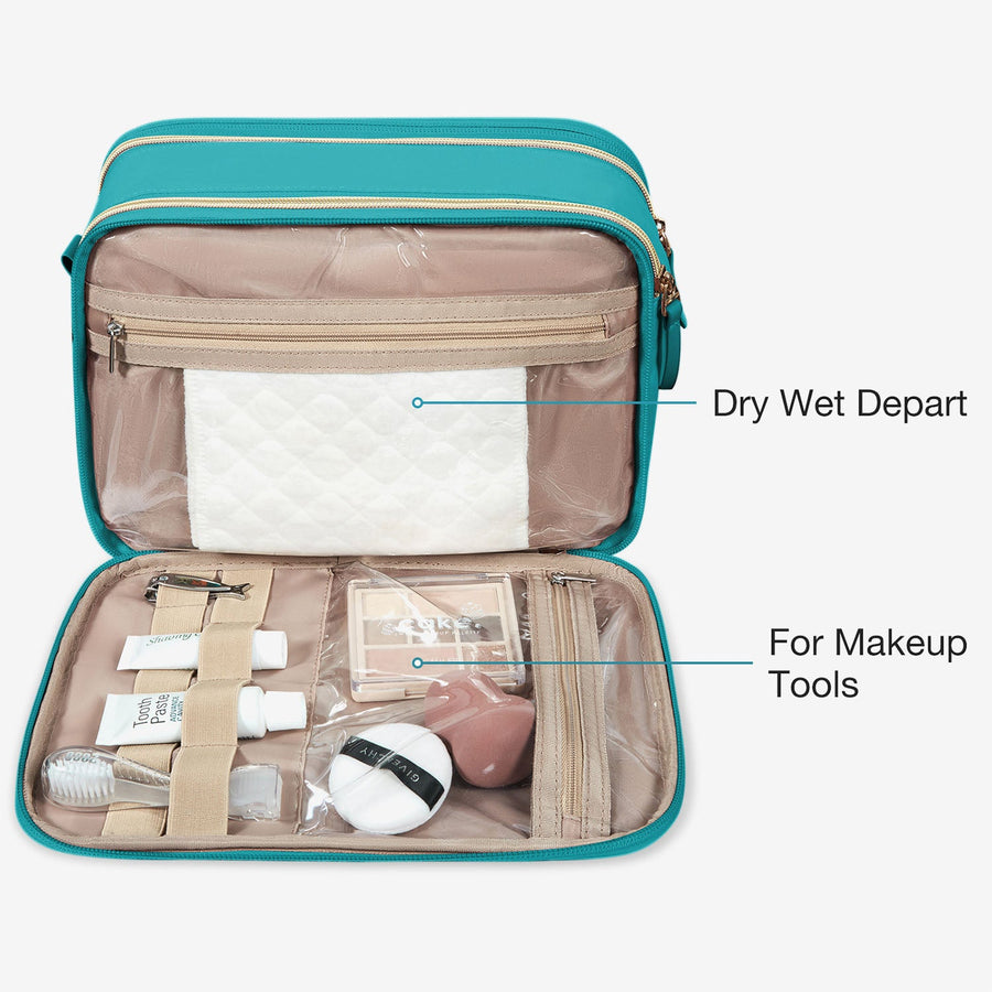 Bolsa organizadora de maquiagem à prova d'água para viagem