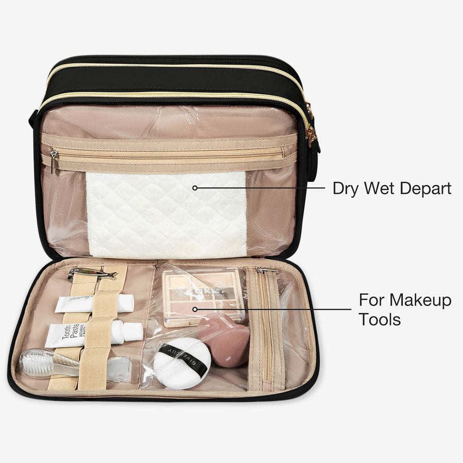 Bolsa organizadora de maquiagem à prova d'água para viagem