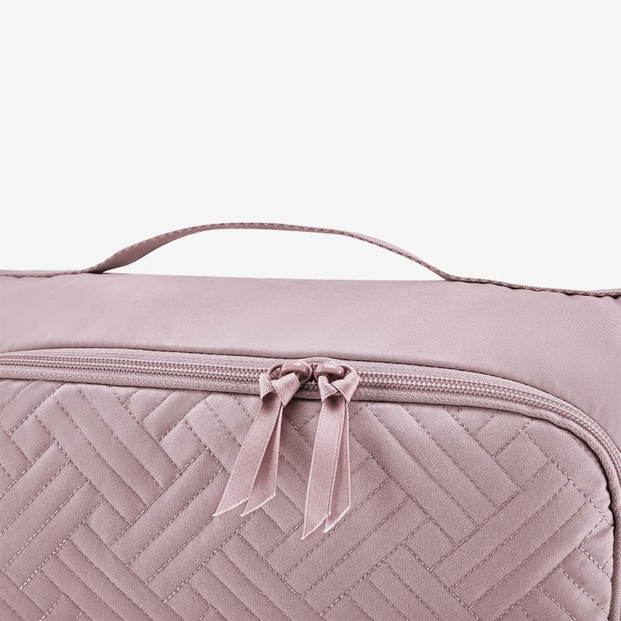 6 Set Quilted Pink Travel Packing Cubes for Women With Double Way Zippers-Bagsmart
