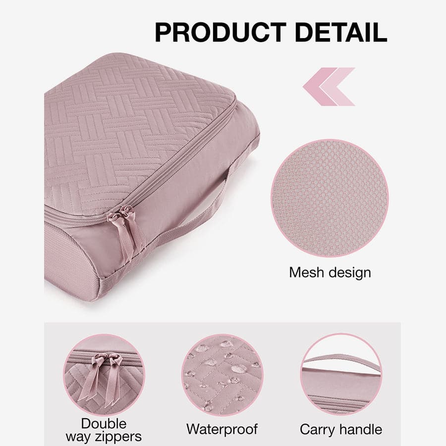 6 Set Waterproof Mesh design Luggage Organizer Cubes for Carry Handle-Bagsmart