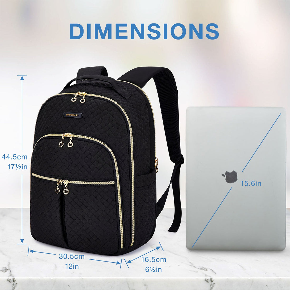  BAGSMART Laptop Bag for Women, 15.6 Inch Computer Bag