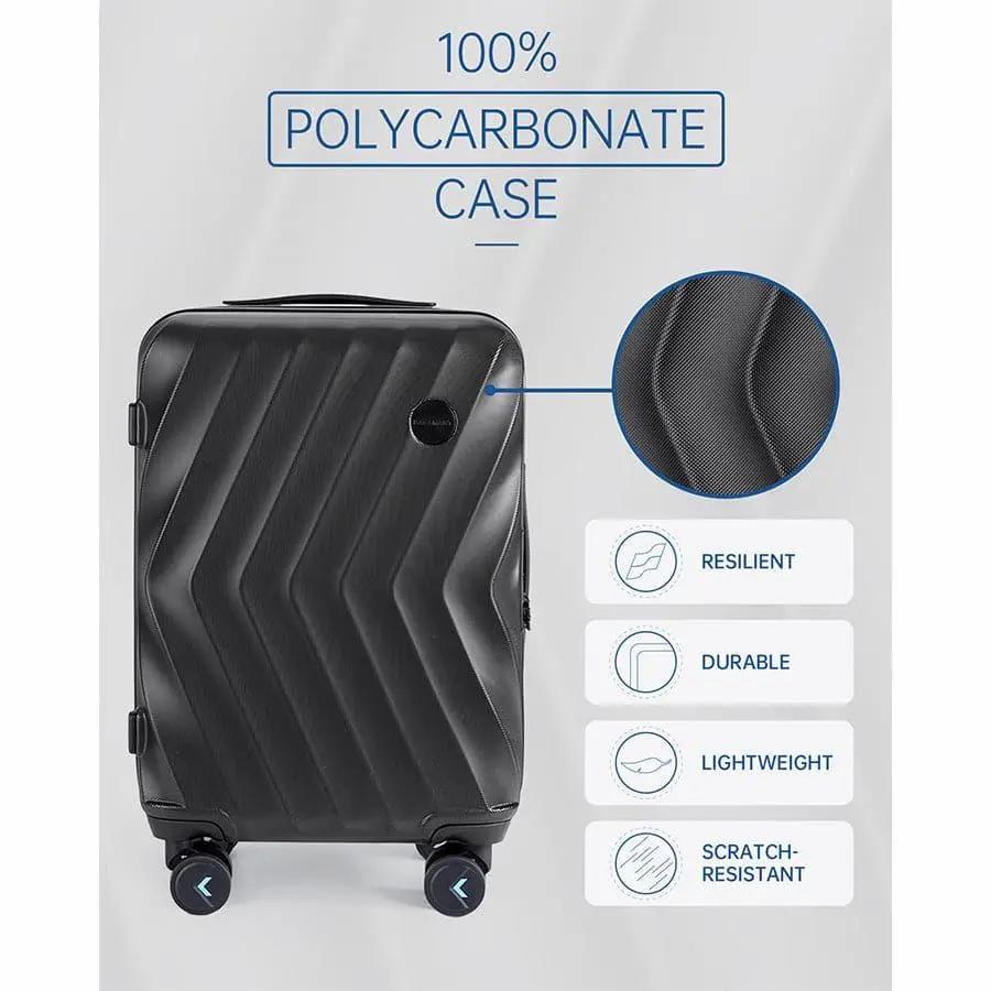 Globetrotter 21" Hardside Rolling Carryon Stylish Suitcase Bagsmart