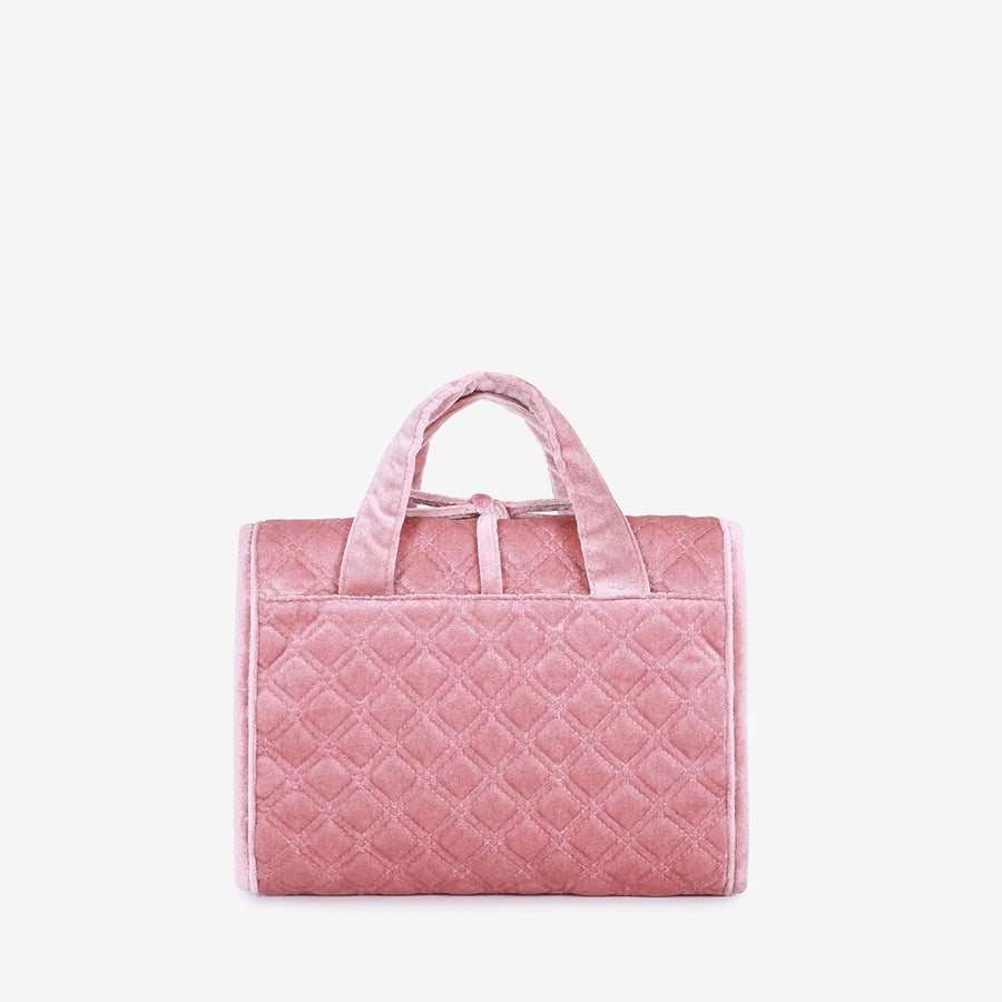BAGSMART Velvet Hangable Jewelry Storage Bag, Pink