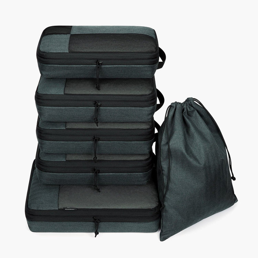 6PCS Foldable Packing Cubes Set Travel Storage Bags Suitcase