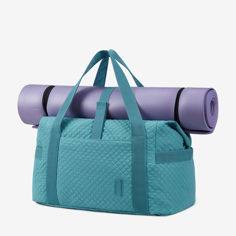 Weekender Bags for Women, BAGSMART Gym Bag with Yoga Mat, Travel