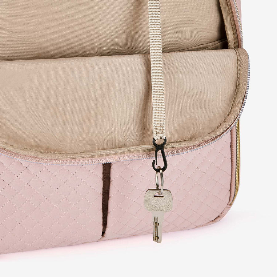 Bonchemin 15.6" Lightweight Pink School Laptop Backpacks with Hidden Keychain-Bagsmart