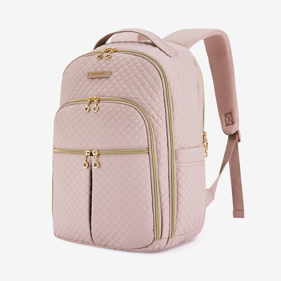 Bonchemin Lightweight Travel College Laptop Backpacks in Pink-Bagsmart