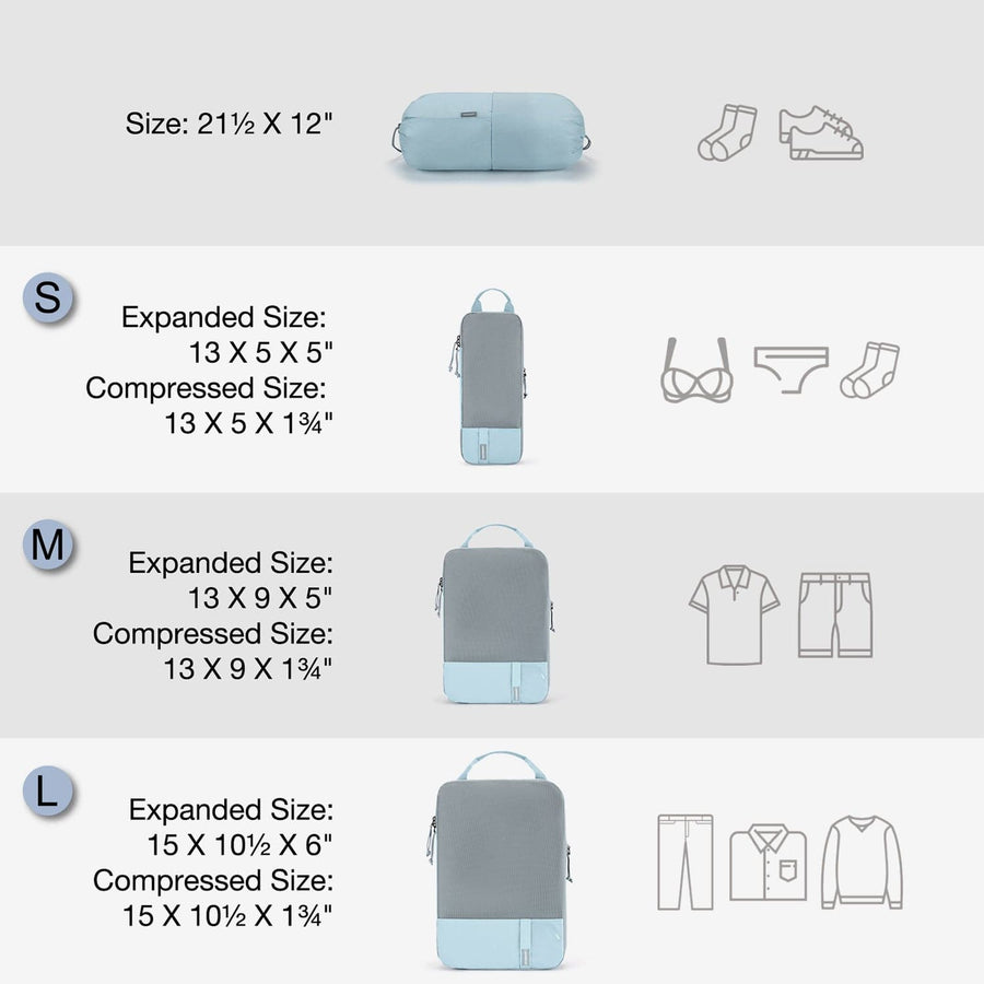 Compression Packing Cubes : Keep Travel Cubes Organized