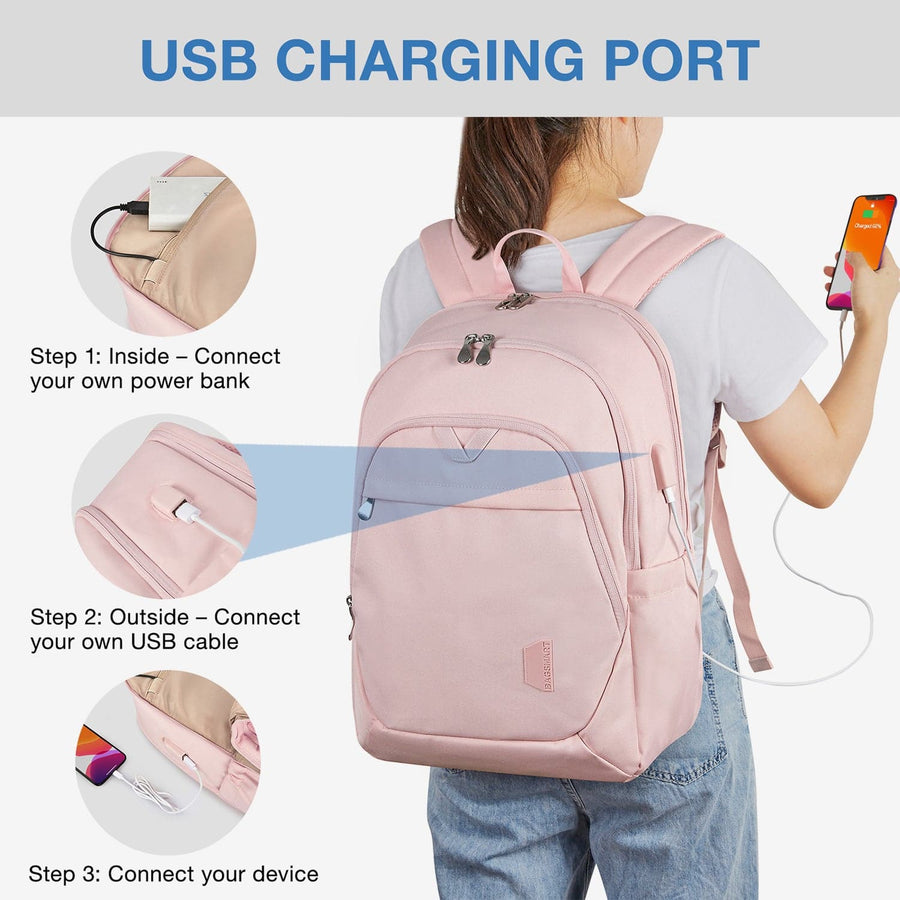 Horatio School Laptop Backpacks for Women with USB Charging Port-Bagsmart