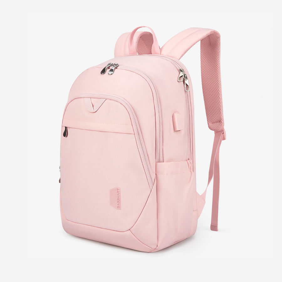 Horatio  Travel  17.3 Inch Laptop Backpacks for Women in Pink-Bagsmart