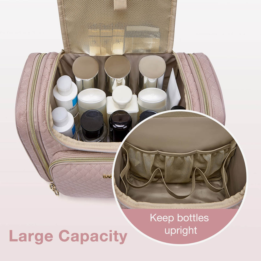 Leila Bonchemin Large Capacity Hanging Wash Bag in Keep bottles upright-Bagsmart