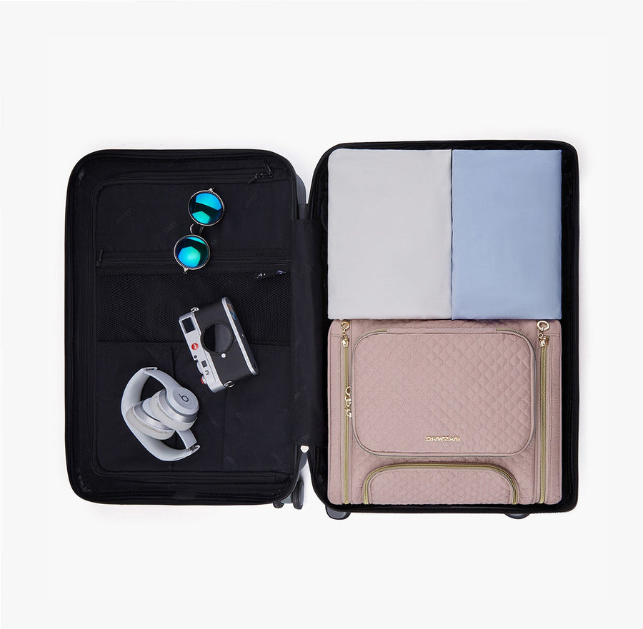 Leila Bonchemin Space Saver Hanging Travel Makeup Bag Fits Into 24" Luggage-Bagsmart