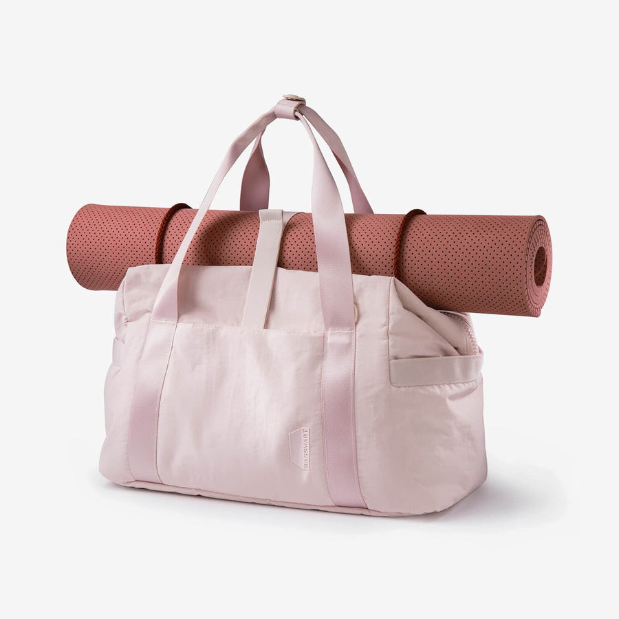 BAGSMART Women Tote Bag Large Shoulder Bag Top Handle Handbag with Yoga Mat Buckle for Gym, Work, School